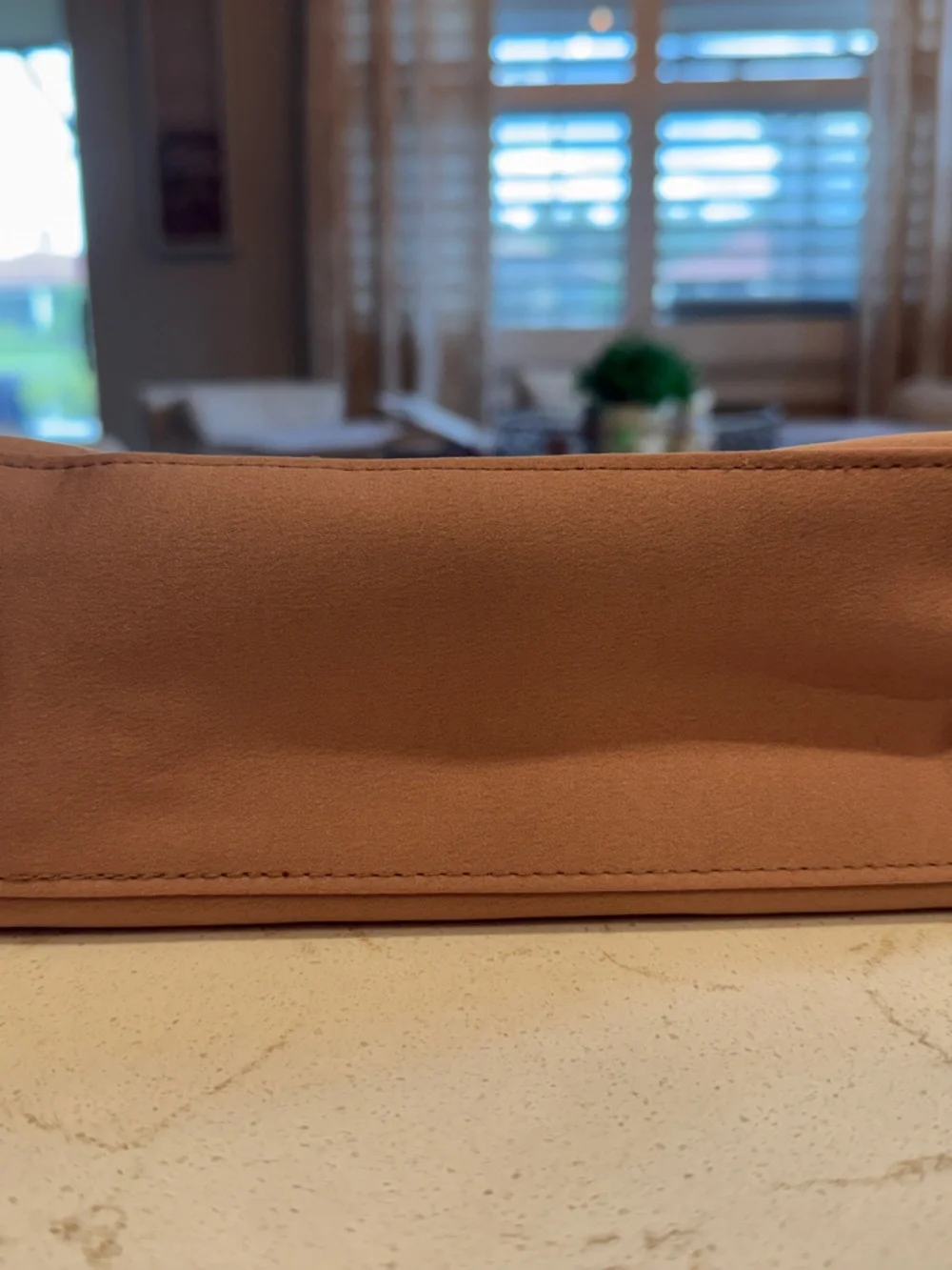Giorgio Armani Dusty Rose Cosmetic Clutch with Black Logo Plaque